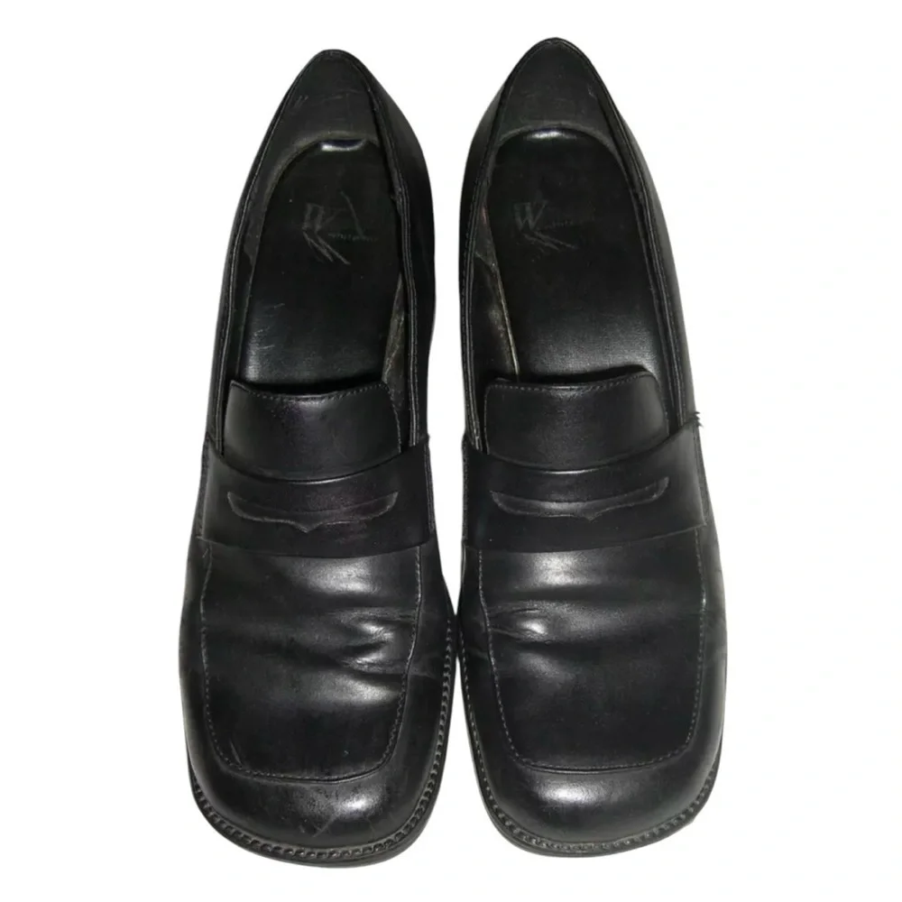 White Mountain Loafers Vintage 90's Black Penny Chunky y2k Bratz Preppy Academia
